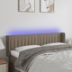 vidaXL Κεφαλάρι κρεβατιού με LED, ταουπέ, 147x16x78/88 εκ., υφασμάτινο