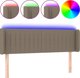 vidaXL Κεφαλάρι κρεβατιού με LED, ταουπέ, 147x16x78/88 εκ., υφασμάτινο