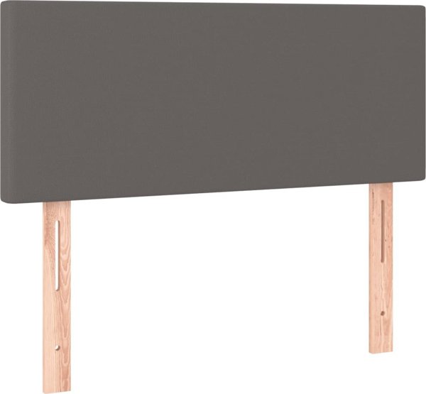 vidaXL Zaglowek do lozka z LED, gkri, 80x5x78/88 cm, texnima dermatos