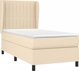 vidaXL Κοντινενταλ κρεβατι με στρωμα κρεμ 80x200 cm υφασμα