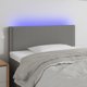 vidaXL Κεφαλάρι κρεβατιού με LED, σκούρο γκρι, 90x5x78/88 cm, ύφασμα