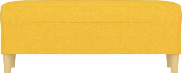 vidaXL Πάγκος, ανοιχτό κίτρινο, 100x35x41 cm, επενδεδυμένος με ύφασμα