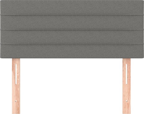 vidaXL Προσκέφαλο για κρεβάτι, σκούρο γκρι, 90x5x78/88 cm, ύφασμα