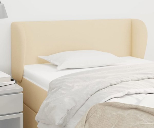 vidaXL Υποστήριγμα κεφαλής uszak, κρεμ, 83x23x78/88 εκ., ύφασμα