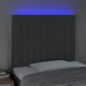 vidaXL Κεφαλάρι Κρεβατιού με LED, Σκούρο Γκρι, 100x5x118/128 εκ., Υφασμάτινο