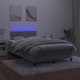 vidaXL κρεβάτι κοντινένταλ με στρώμα και LED, γκρι, 120x200 εκ., βελούδο