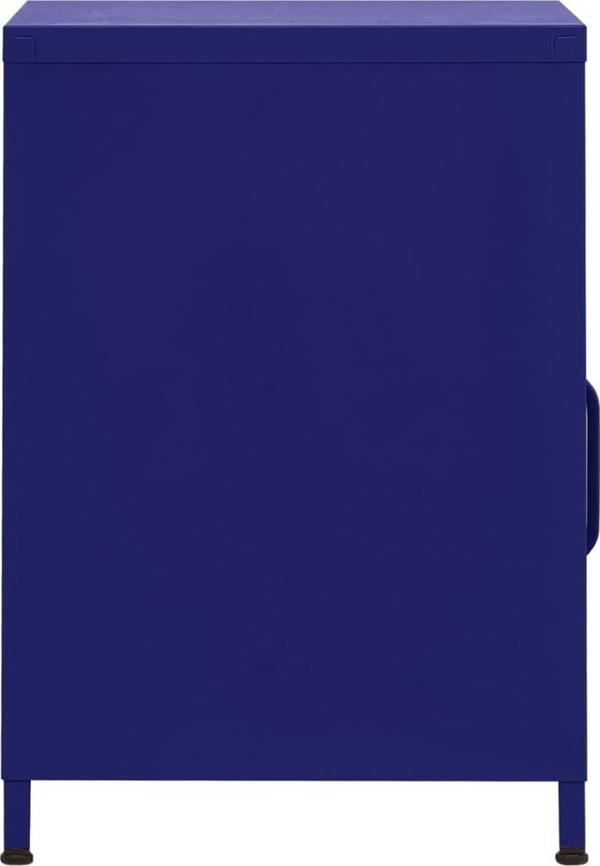 vidaXL vidaXL Szafka nocna, granatowa, 35x35x51 cm, stalowa