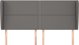 vidaXL Zaglowek uszak, gkri, 203x23x118/128 cm, texnites dermatines