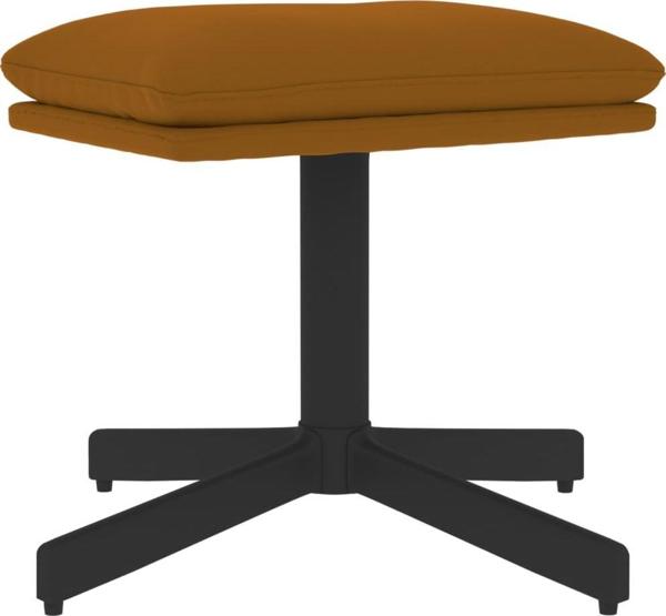 vidaXL Υποπόδιο καφέ 60x60x39 cm από βελούδο