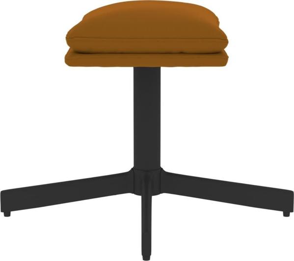 vidaXL Υποπόδιο καφέ 60x60x39 cm από βελούδο