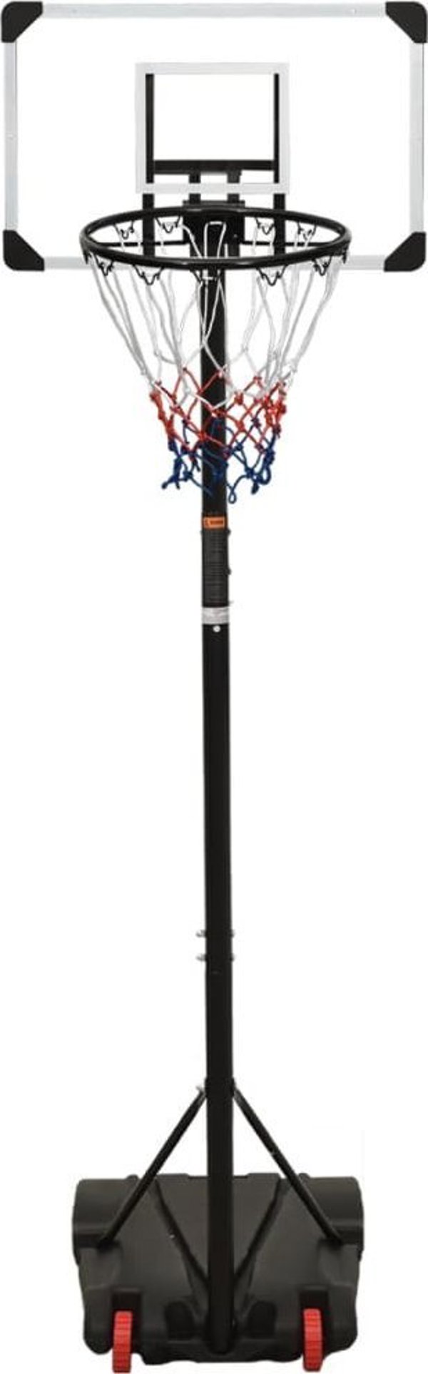 vidaXL Σταντ Μπάσκετ με Διαφανή Πίνακα 216-250 cm