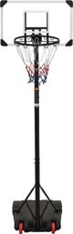 vidaXL Σταντ Μπάσκετ με Διαφανή Πίνακα 216-250 cm