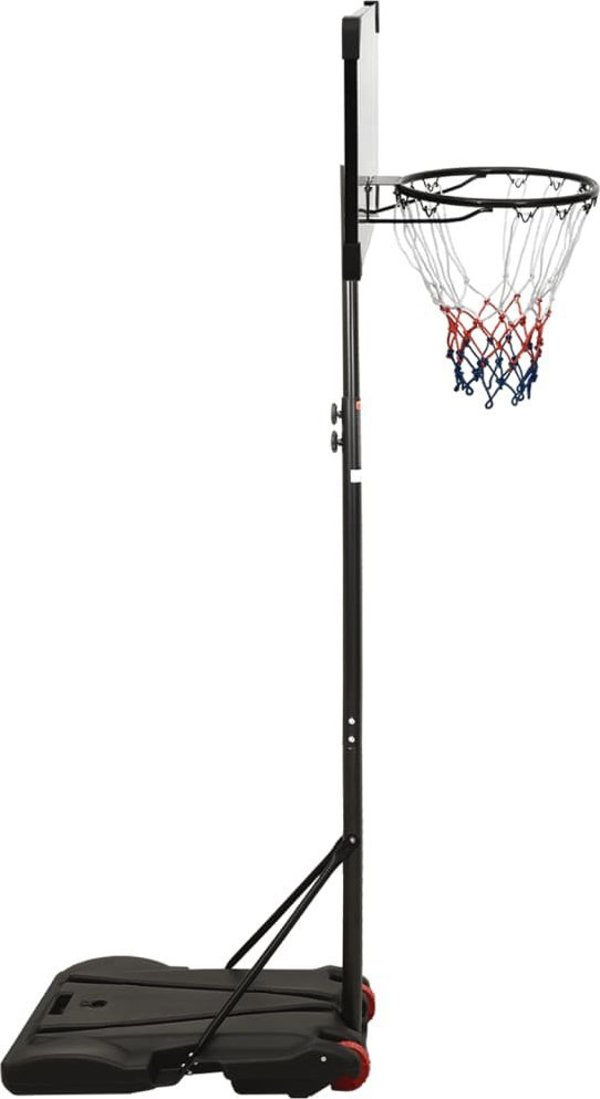 vidaXL Σταντ Μπάσκετ με Διαφανή Πίνακα 216-250 cm