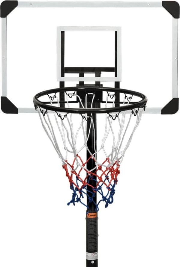 vidaXL Σταντ Μπάσκετ με Διαφανή Πίνακα 216-250 cm