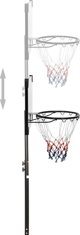 vidaXL Σταντ Μπάσκετ με Διαφανή Πίνακα 216-250 cm