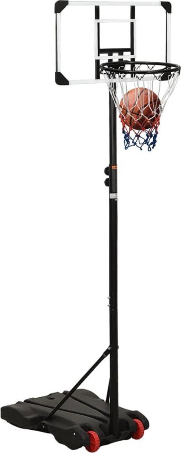 vidaXL Σταντ Μπάσκετ με Διαφανή Πίνακα 216-250 cm