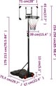 vidaXL Σταντ Μπάσκετ με Διαφανή Πίνακα 216-250 cm