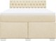 vidaXL Κρεβάτι Continental με στρώμα, κρεμ, ύφασμα, 160x200 cm
