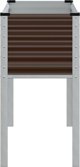 vidaXL Γλάστρα κήπου, καφέ, 100x41x90 εκ., ατσάλι