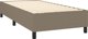 vidaXL Kontynentalne κρεβάτι με στρώμα, taupe, ύφασμα, 80x200 cm