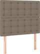 vidaXL Kontynentalne κρεβάτι με στρώμα, taupe, ύφασμα, 80x200 cm