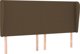 vidaXL Zaglowek uszak, ciemnobrazowy, 203x23x118/128 cm, tkanina