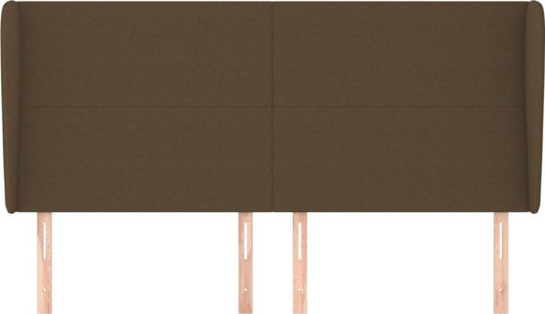vidaXL Zaglowek uszak, ciemnobrazowy, 203x23x118/128 cm, tkanina