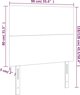 vidaXL Zaglowek do lozka z LED ciemnoniebieski, 90x5x118/128 cm
