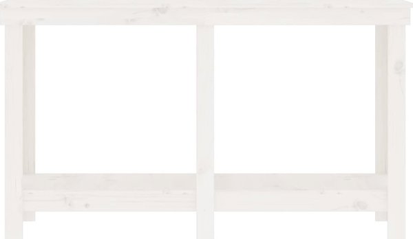vidaXL Εργασιακό Τραπέζι, Λευκό, 140x50x80 εκ., Μασίφ Πεύκο