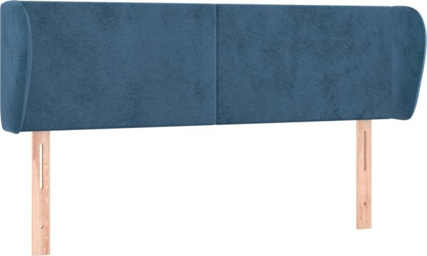 vidaXL Κεφαλάρι uszak, σκούρο μπλε, 147x23x78/88 cm, βελούδο