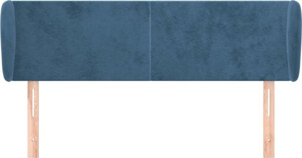 vidaXL Κεφαλάρι uszak, σκούρο μπλε, 147x23x78/88 cm, βελούδο