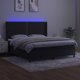 vidaXL Κρεβάτι Continental με στρώμα και LED, μαύρο βελούδο, 180x200 cm