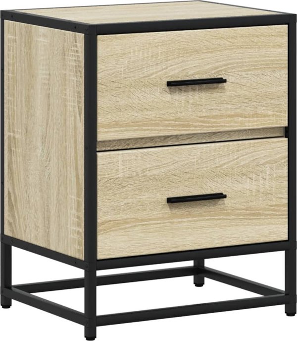vidaXL Κομοδίνο Sonoma Δρυς, 40x31x50 εκ., υλικό ξυλείας