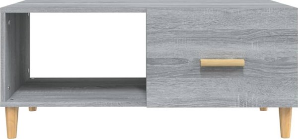 vidaXL Stolik kawowy, szary dab sonoma, 89,5x50x40 cm