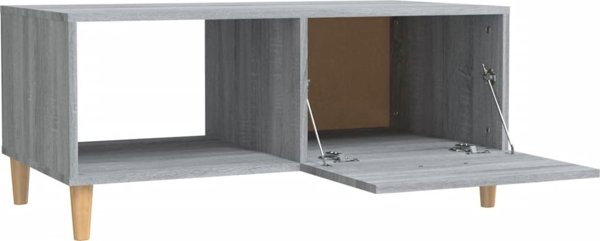 vidaXL Stolik kawowy, szary dab sonoma, 89,5x50x40 cm
