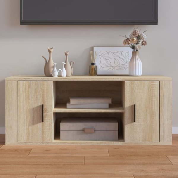 vidaXL Έπιπλο TV, δρυς σονόμα, 100x35x40 cm