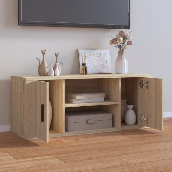 vidaXL Έπιπλο TV, δρυς σονόμα, 100x35x40 cm