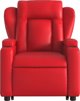 vidaXL Ανασηκωμένη αναδιπλούμενη πολυθρόνα μασάζ, κόκκινη, από οικοδερμάτινο