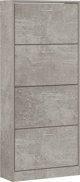 vidaXL Szafka na παπούτσια, απόχρωση τσιμέντου, 63x24x147 cm