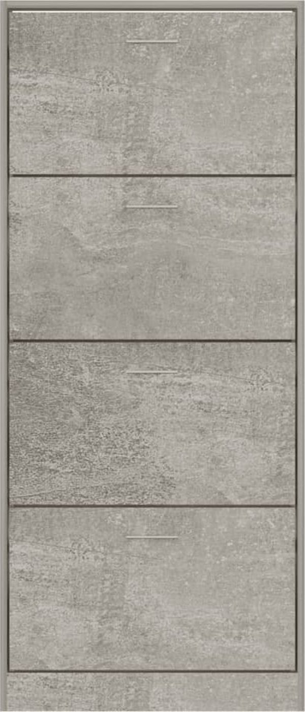 vidaXL Szafka na παπούτσια, απόχρωση τσιμέντου, 63x24x147 cm