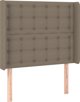 vidaXL Κεφαλάρι κρεβατιού με LED, ταουπέ, 103x16x118/128 εκ., ύφασμα