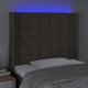 vidaXL Κεφαλάρι κρεβατιού με LED, ταουπέ, 103x16x118/128 εκ., ύφασμα