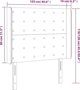 vidaXL Κεφαλάρι κρεβατιού με LED, ταουπέ, 103x16x118/128 εκ., ύφασμα