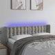 vidaXL Zaglowek do lozkou me LED, gkristo gkri, 147x16x78/88 cm, aksamit