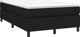 vidaXL Lozko kontynentalne, czarne, tapicerowane tkanina, 120x200 cm