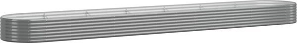 vidaXL vidaXL Donica ogrodowa, malowana proszkowo stal, 544x100x36 cm, szara