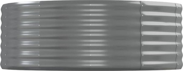 vidaXL vidaXL Donica ogrodowa, malowana proszkowo stal, 544x100x36 cm, szara