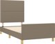vidaXL Rama κρεβατιού με κεφαλάρι, ταουπέ, 90x200 cm, υφασμάτινη επένδυση