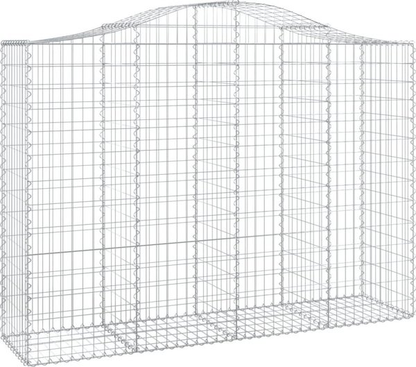 vidaXL Kosze gabionowe, 3 τεμ, 200x50x140/160 εκ, γαλβανισμένο σίδερο