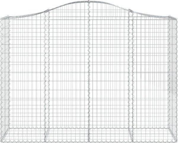 vidaXL Kosze gabionowe, 3 τεμ, 200x50x140/160 εκ, γαλβανισμένο σίδερο
